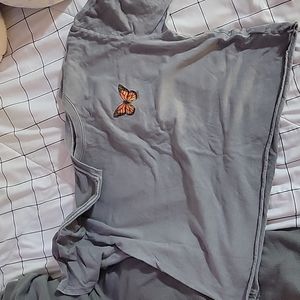 Gray Butterfly tee